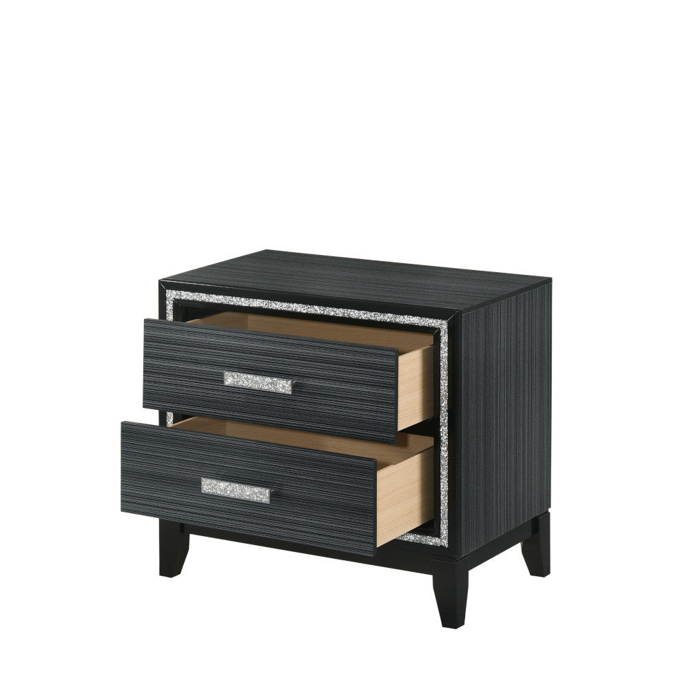 ACME 28433 Haiden Nightstand, Weathered Black Finish