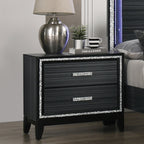ACME 28433 Haiden Nightstand, Weathered Black Finish