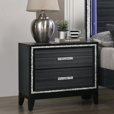 ACME 28433 Haiden Nightstand, Weathered Black Finish