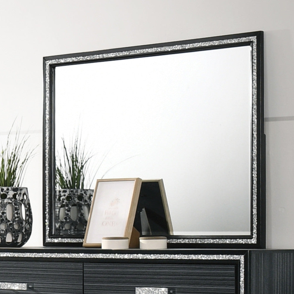 ACME 28434 Haiden Mirror, Weathered Black Finish