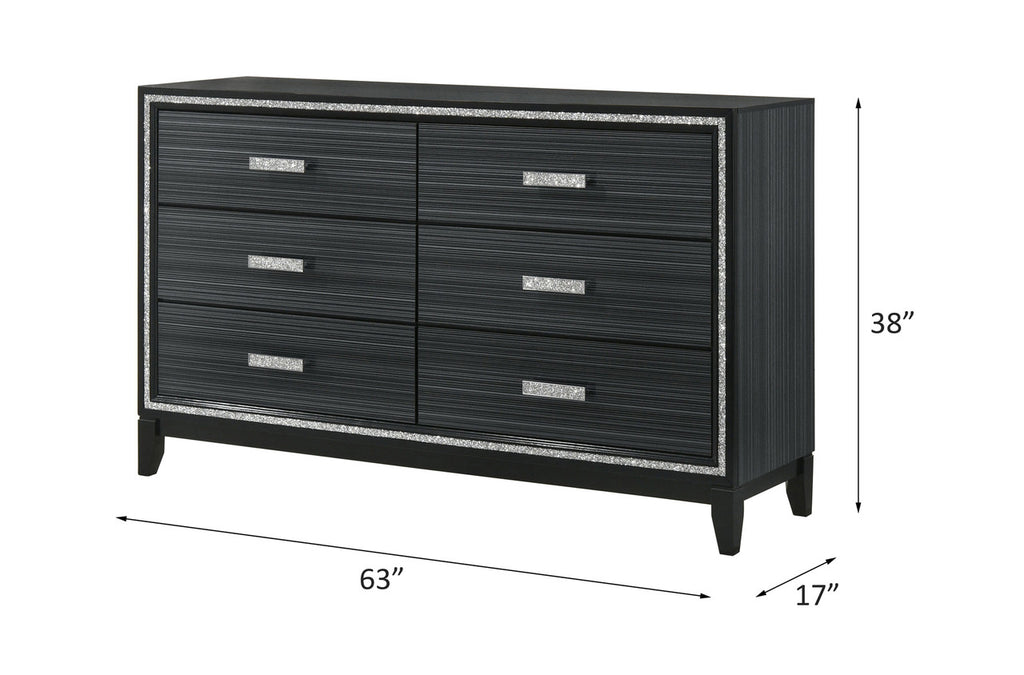 ACME 28435 Haiden Dresser, Weathered Black Finish