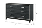 ACME 28435 Haiden Dresser, Weathered Black Finish