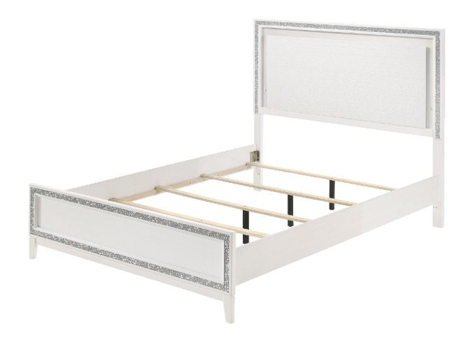 ACME 28450Q Haiden Queen Bed, LED & White Finish