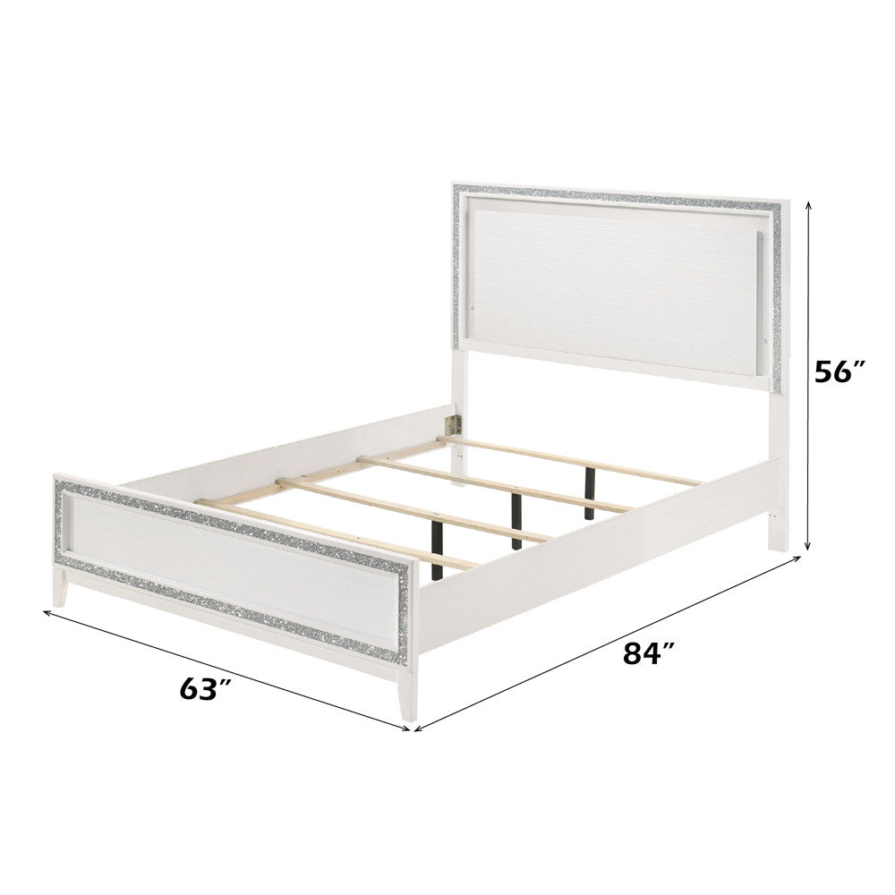 ACME 28450Q Haiden Queen Bed, LED & White Finish