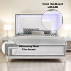 ACME 28450Q Haiden Queen Bed, LED & White Finish