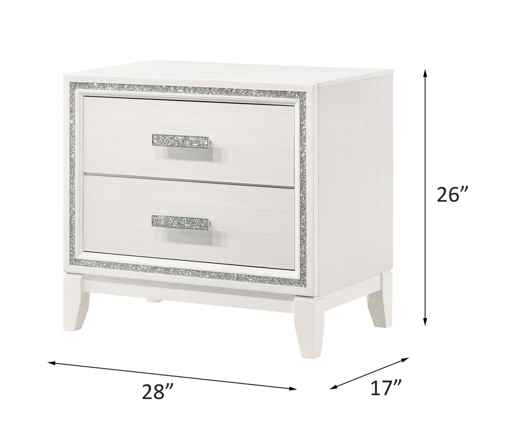 ACME 28453 Haiden Nightstand, White Finish