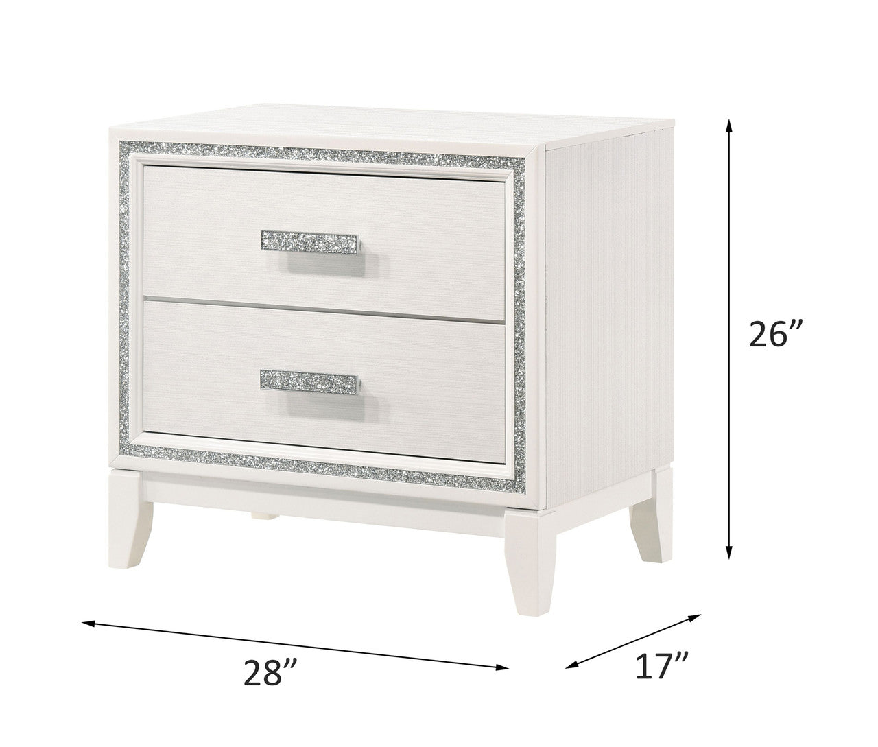 ACME 28453 Haiden Nightstand, White Finish