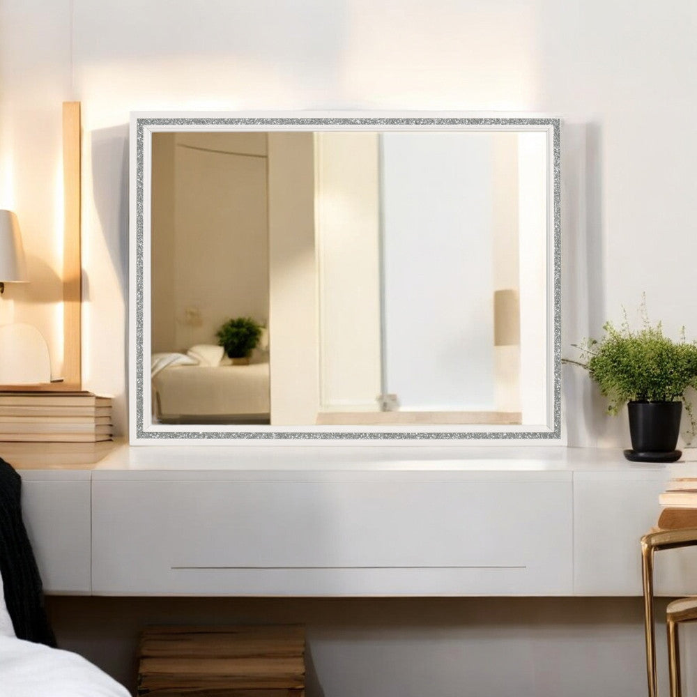 ACME 28454 Haiden Mirror, White Finish