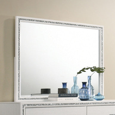 ACME 28454 Haiden Mirror, White Finish