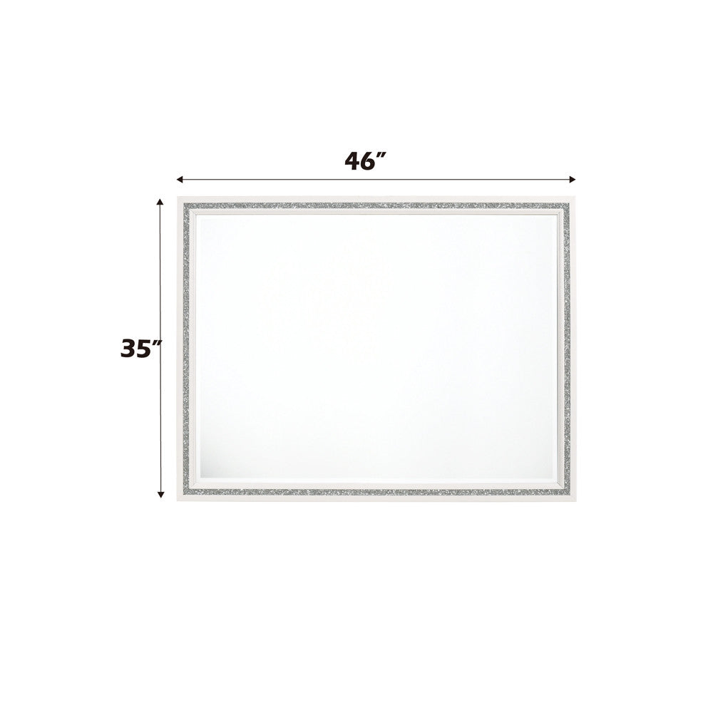 ACME 28454 Haiden Mirror, White Finish