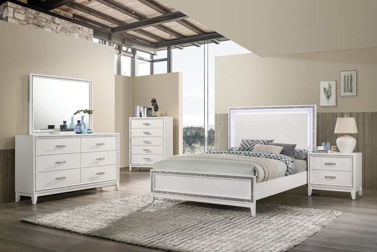 ACME 28454 Haiden Mirror, White Finish