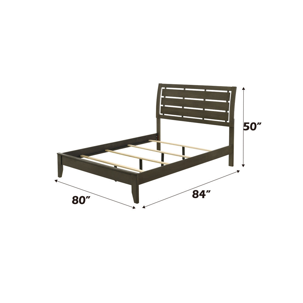 ACME 28467EK Ilana Eastern King Bed, Gray Finish