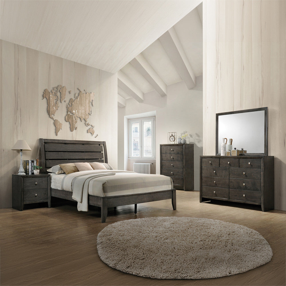 ACME 28467EK Ilana Eastern King Bed, Gray Finish