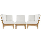 Modway EEI-1820 Marina 3 Piece Outdoor Patio Teak Set