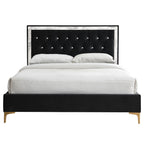 ACME 28987EK Rowan Eastern King Bed, Black Fabric