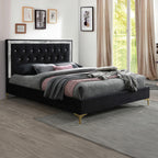 ACME 28987EK Rowan Eastern King Bed, Black Fabric
