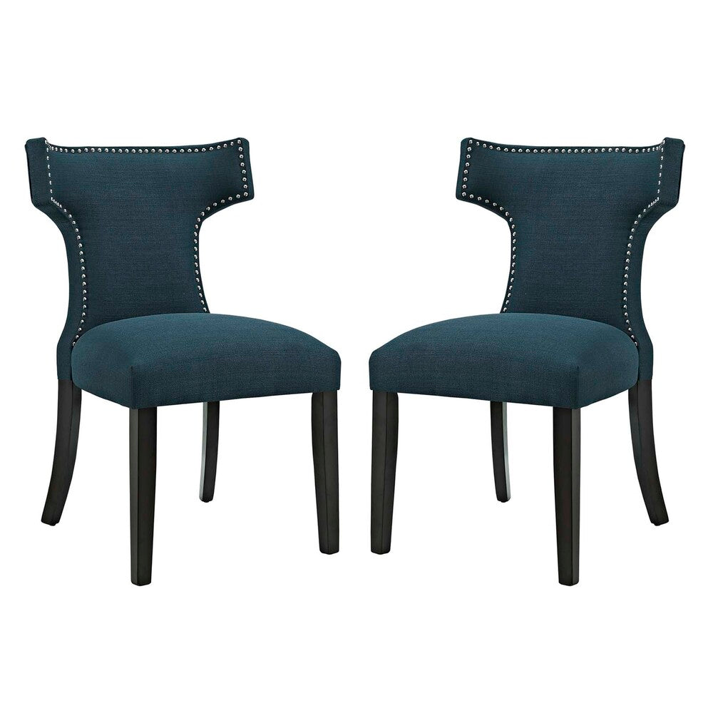 Modway EEI-2741 Curve Fabric Dining Side Chair Set of 2