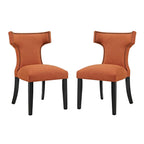 Modway EEI-2741 Curve Fabric Dining Side Chair Set of 2