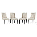 Modway EEI-3558 Baronet Fabric Dining Chair Set of 4