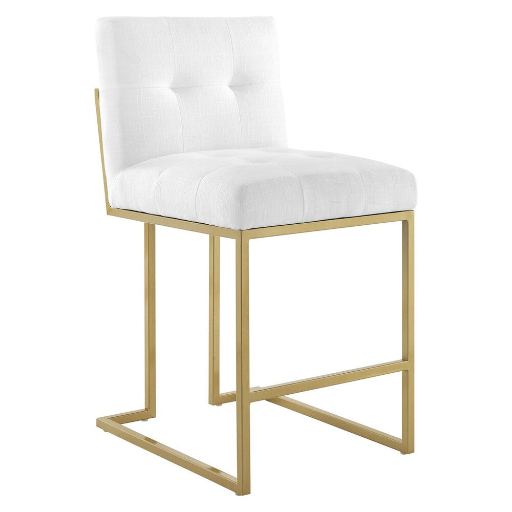 Modway EEI-3852 Privy Gold Stainless Steel Upholstered Fabric Counter Stool