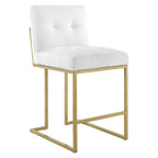 Modway EEI-3852 Privy Gold Stainless Steel Upholstered Fabric Counter Stool