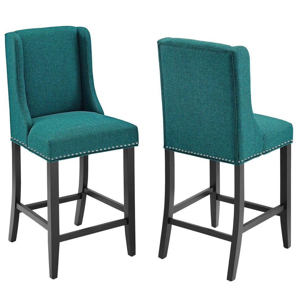 Modway EEI-4016 Baron Upholstered Fabric Counter Stool Set of 2