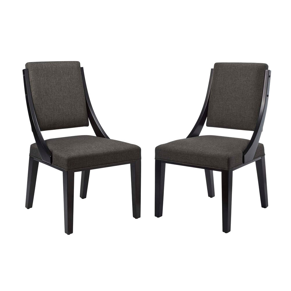 Modway EEI-4553 Cambridge Upholstered Fabric Dining Chairs Set of 2