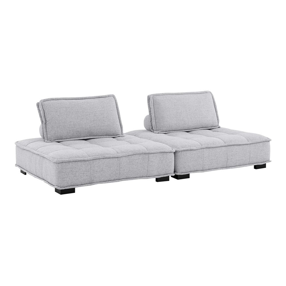 Modway EEI-5204 Saunter 2-Piece Tufted Fabric Fabric Loveseat