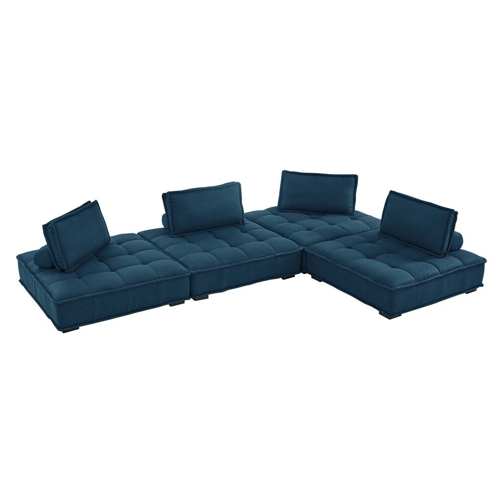 Modway EEI-5208 Saunter 4-Piece Tufted Fabric Fabric Sectional Sofa