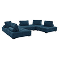 Modway EEI-5210 Saunter 5-Piece Tufted Fabric Fabric Sectional Sofa