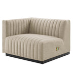 Modway EEI-5491 Conjure Channel Tufted Upholstered Fabric Left-Arm Chair