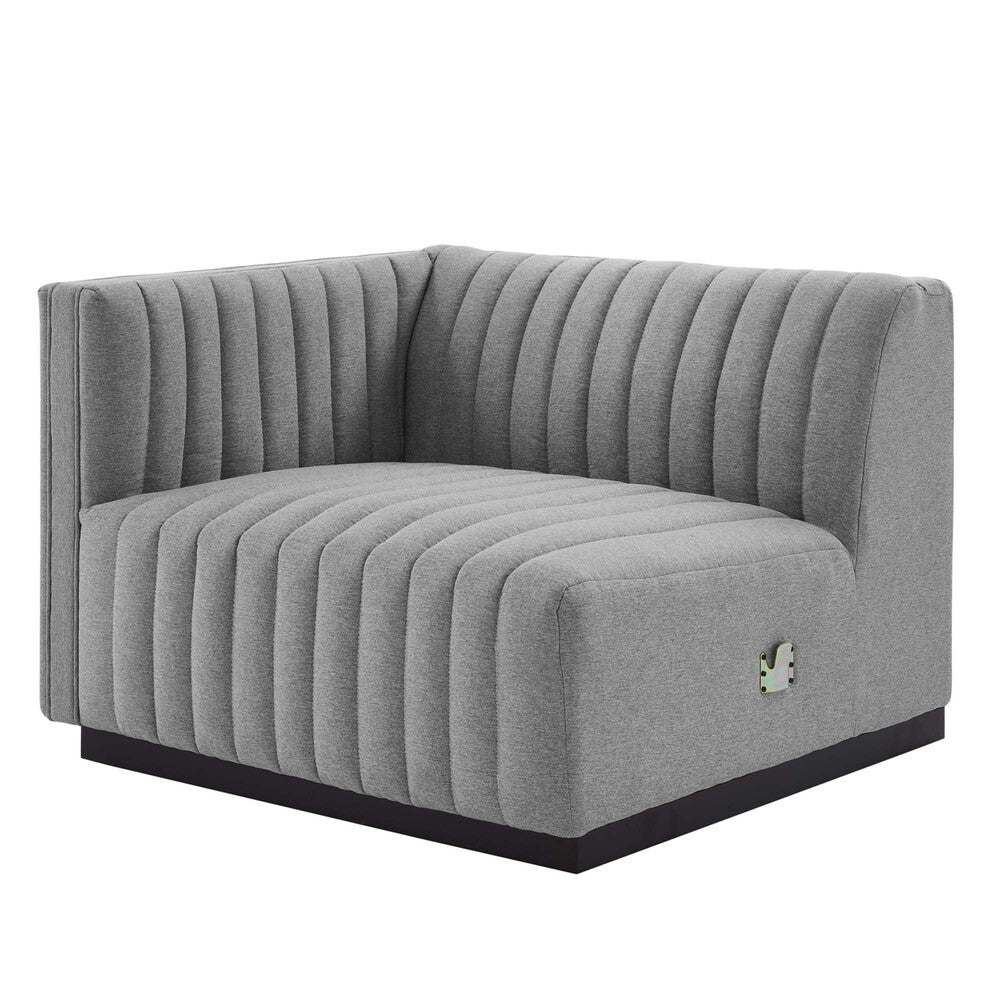 Modway EEI-5491 Conjure Channel Tufted Upholstered Fabric Left-Arm Chair