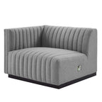 Modway EEI-5491 Conjure Channel Tufted Upholstered Fabric Left-Arm Chair