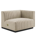 Modway EEI-5493 Conjure Channel Tufted Upholstered Fabric Right-Arm Chair