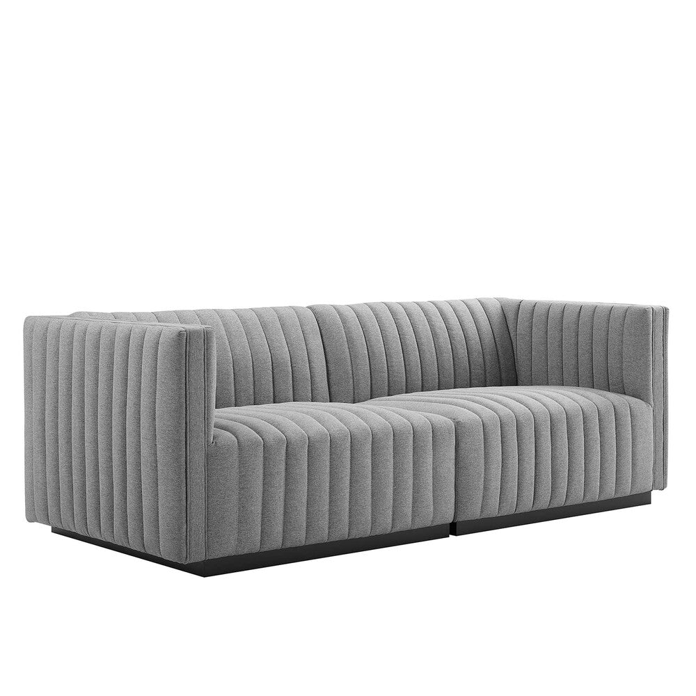 Modway EEI-5786 Conjure Channel Tufted Upholstered Fabric Loveseat