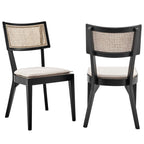 Modway EEI-6080 Caledonia Fabric Upholstered Wood Dining Chair Set of 2