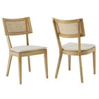 Modway EEI-6080 Caledonia Fabric Upholstered Wood Dining Chair Set of 2