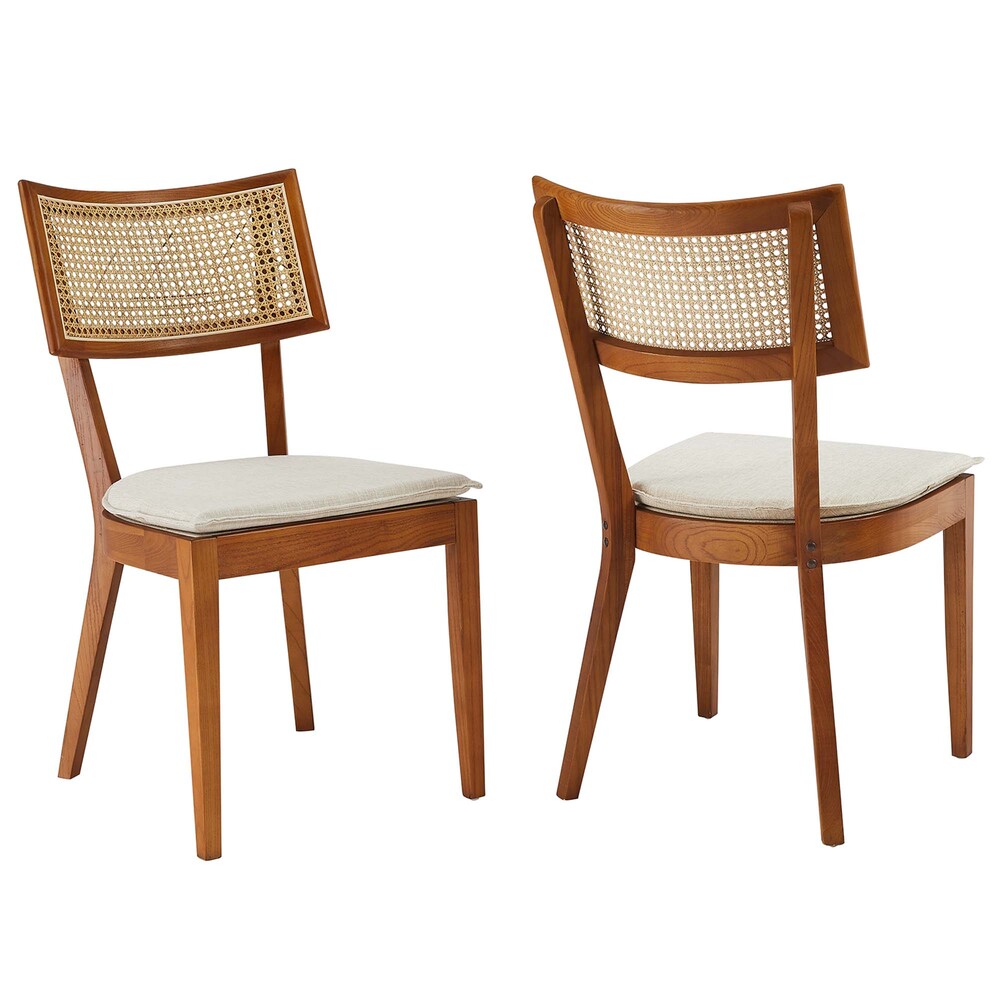 Modway EEI-6080 Caledonia Fabric Upholstered Wood Dining Chair Set of 2