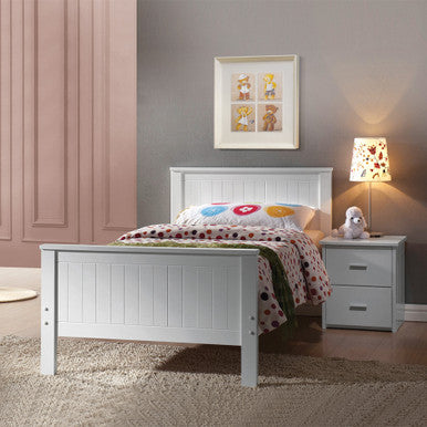 ACME 30025T Bungalow Twin Bed, White (1Set/2Ctn)