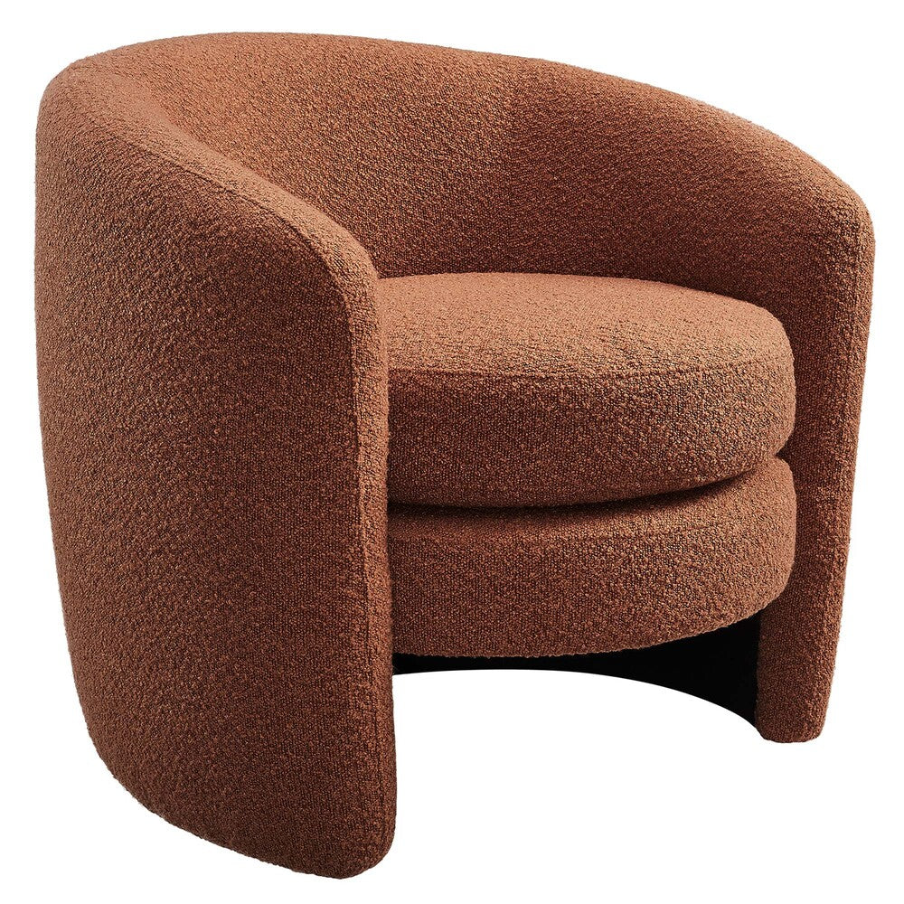 Modway EEI-6666 Affinity Upholstered Boucle Fabric Curved Back Armchair