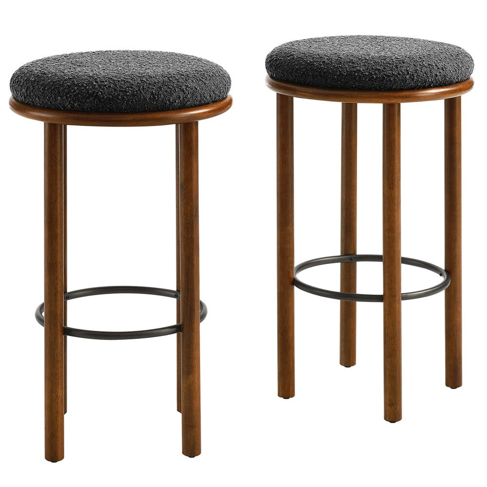 Modway EEI-6819 Fable Boucle Fabric Bar Stools Set of 2