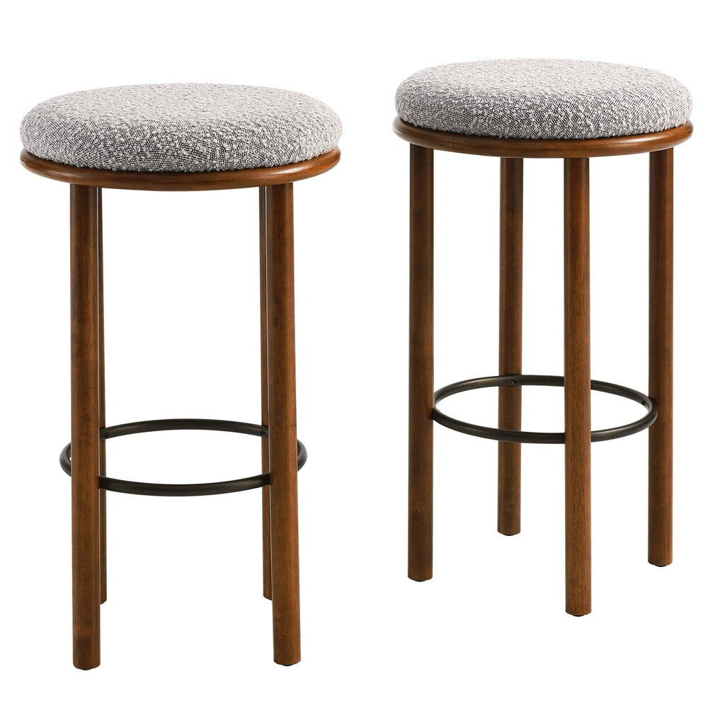 Modway EEI-6819 Fable Boucle Fabric Bar Stools Set of 2