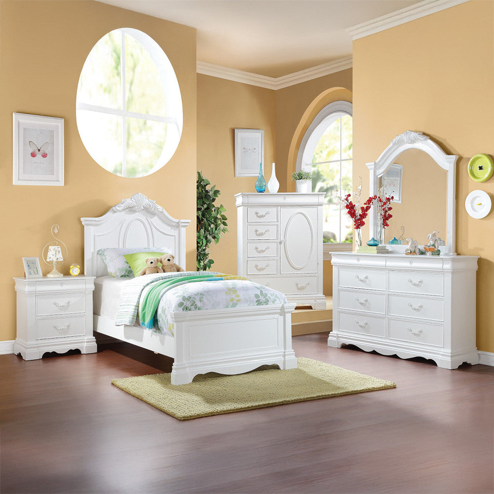 ACME 30240T Estrella White Twin Bed  2