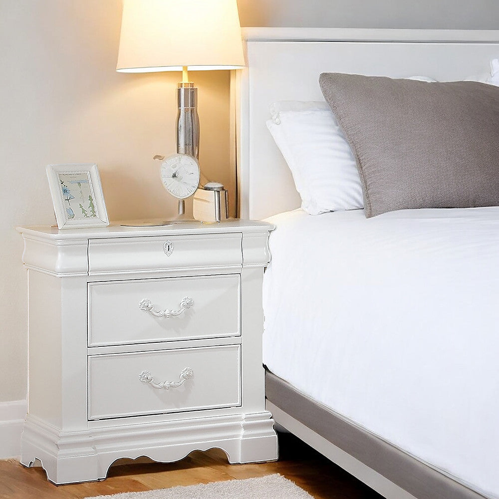 ACME 30243 Estrella Nightstand, White
