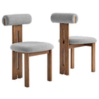 Modway EEI-6960 Torian Boucle Fabric Dining Chair Set of 2