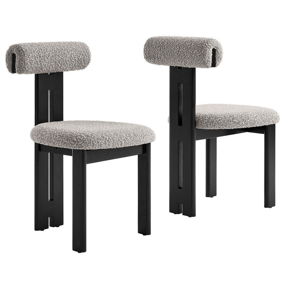 Modway EEI-6960 Torian Boucle Fabric Dining Chair Set of 2