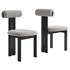 Modway EEI-6960 Torian Boucle Fabric Dining Chair Set of 2