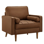 Modway EEI-6971 Valour Tufted Vegan Leather Accent Armchair