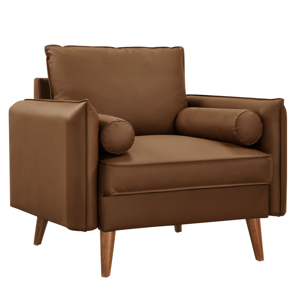 Modway EEI-6973 Revive Upholstered Vegan Leather Accent Armchair