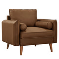 Modway EEI-6973 Revive Upholstered Vegan Leather Accent Armchair